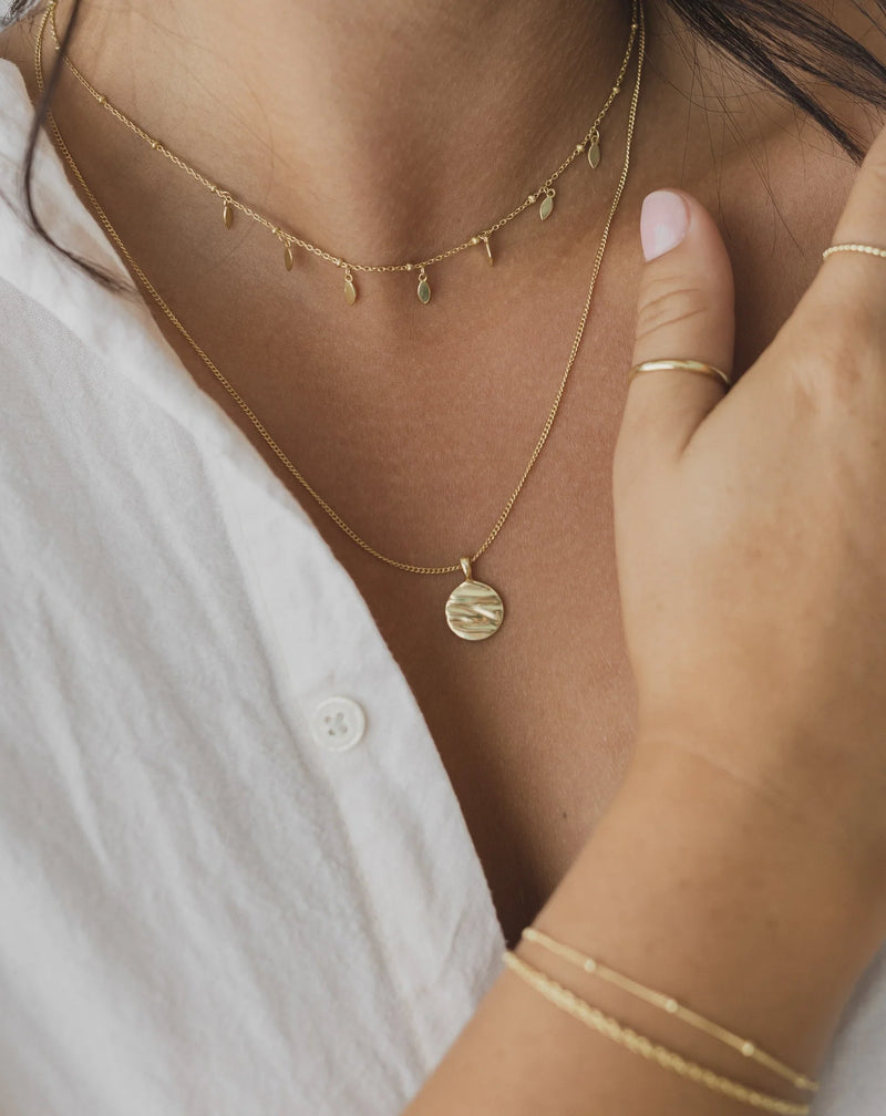 Isla Circle Necklace - Gold