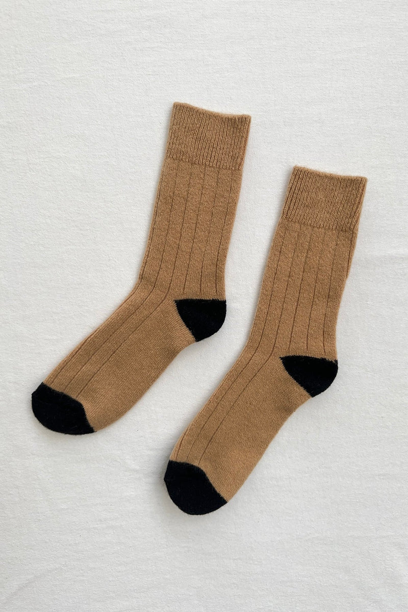 CLASSIC CASHMERE SOCKS - CAMEL