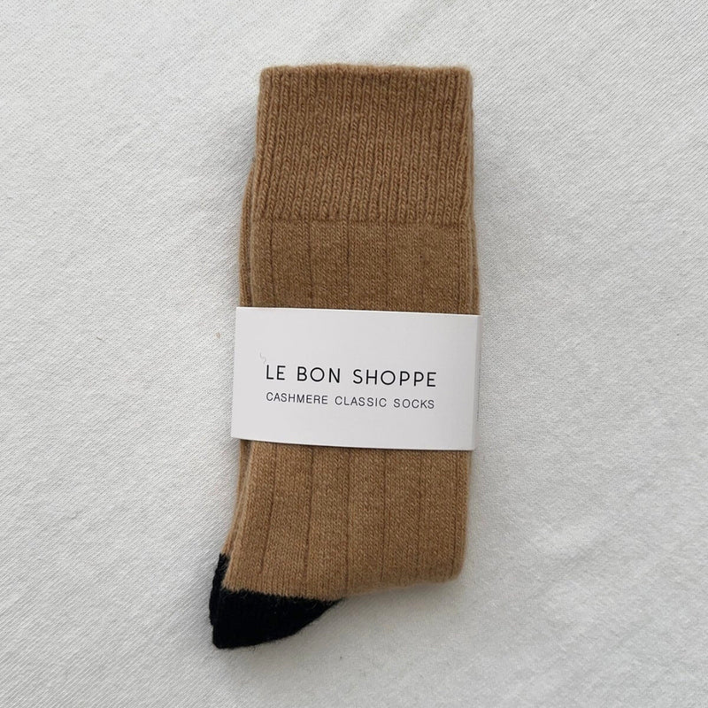 CLASSIC CASHMERE SOCKS - CAMEL