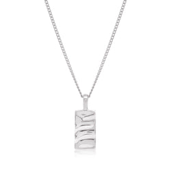 Isla Rectangle Necklace - Silver