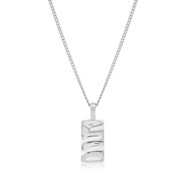 Isla Rectangle Necklace - Silver