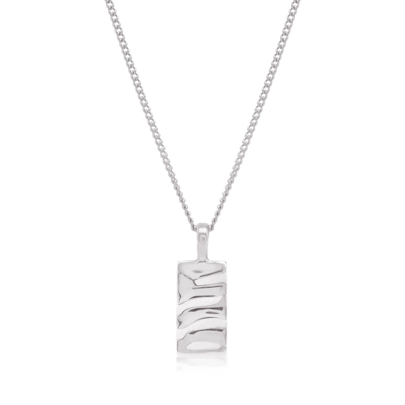 Isla Rectangle Necklace - Silver