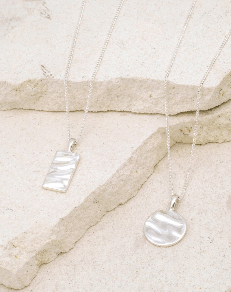 Isla Rectangle Necklace - Silver