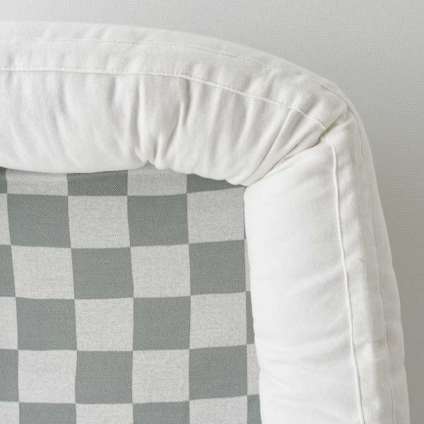 BABY LOUNGER - SAGE GINGHAM