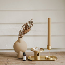 Column Pillar Candle Duo - Honey